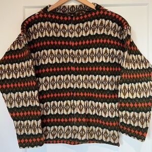 Vintage Iceland by Jersey Modeller of Sweden Lambs Wool Zipper Front Cardigan 12